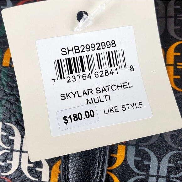 FOSSIL Skylar Satchel Multi-colored Geometric Pattern Crossbody Bag - Picture 6 of 6